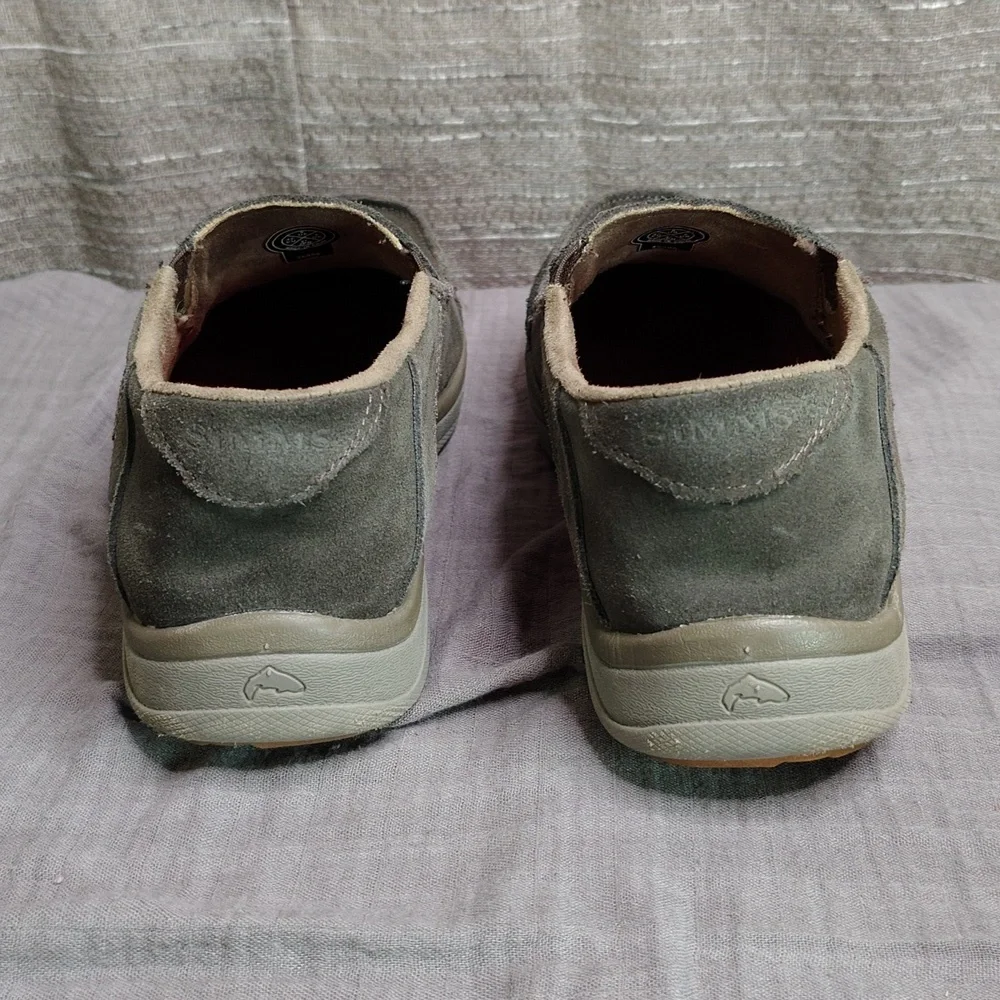 Simms Loafer Shoes Men's‎ Size 9 Gray Suede West Shore Moc Toe Casual Slip Ons - Picture 3 of 7